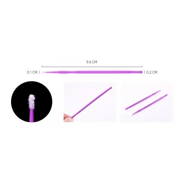 Micro Brush İpek Kirpik ve Blading Fırçası 100lü