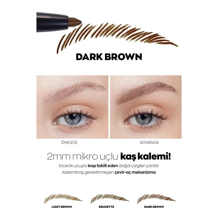 Micro Fine Kaş Kalemi Dark Brown