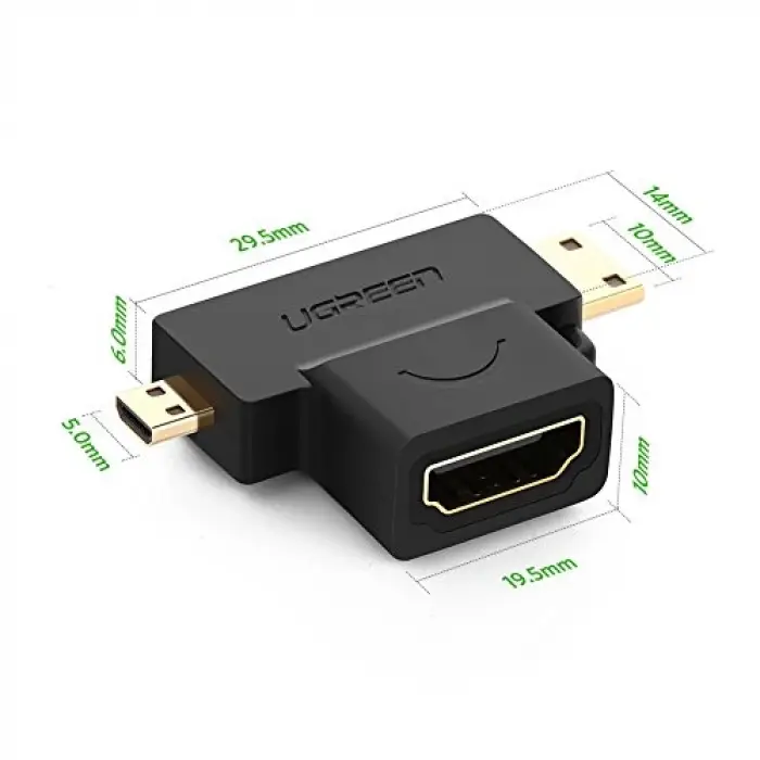 Micro HDMI bağlantısını Mini HDMIa çeviren dönüştürücü adaptör