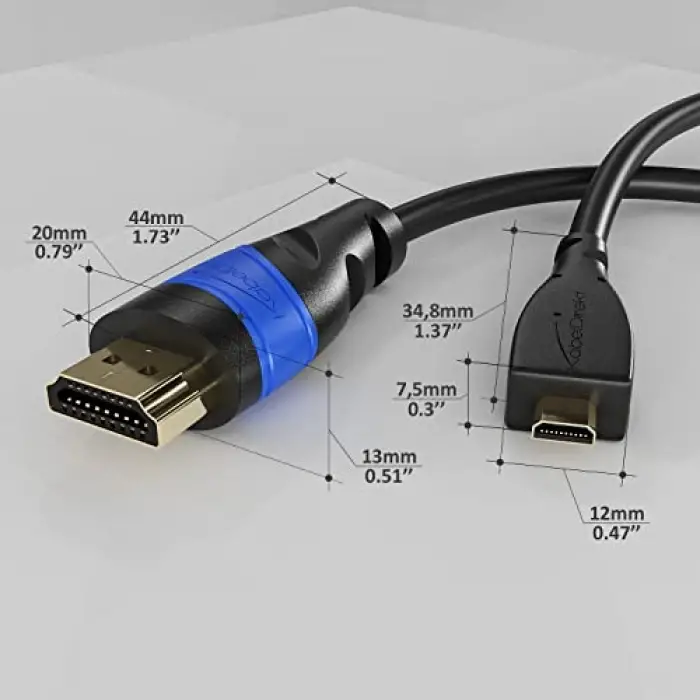 micro-HDMI kablosu 2m, 4K@60Hz, çift yönlü