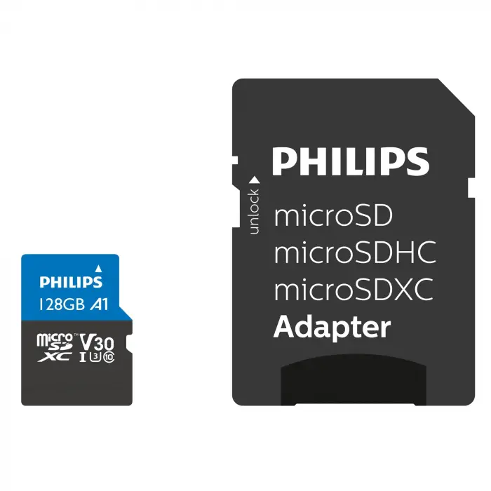 Micro SDXC Kartı 128 GB, Class 10 UHS-I U3 4K, Adaptör