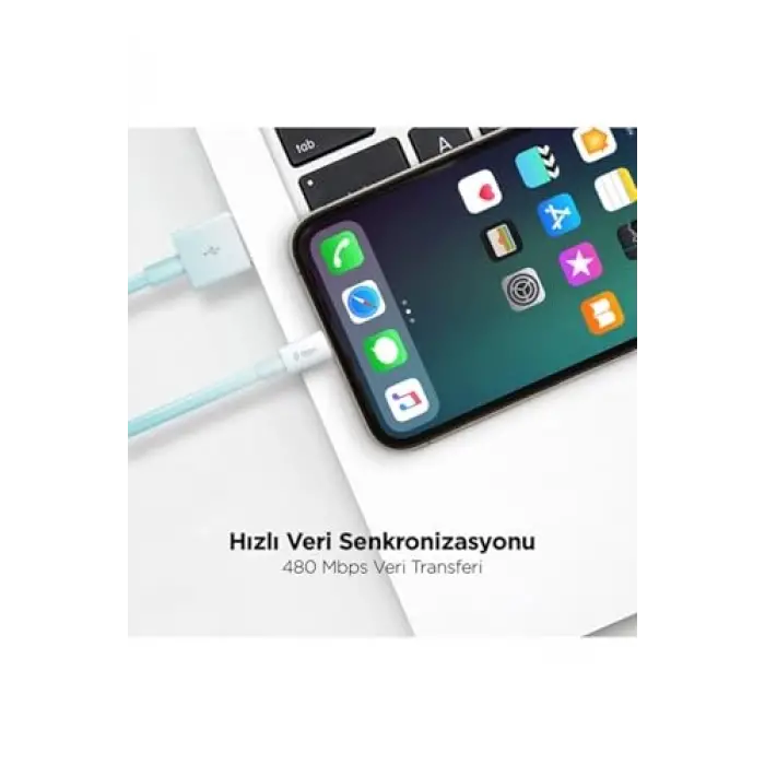 Micro Usb 120cm Şarj Kablosu, Mor