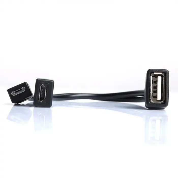 Micro USB Erkek - USB 2.0 Dişi, Micro USB Dişi OTG Y Kablo DK-CB-MICROTG2Y