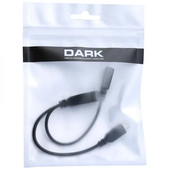 Micro USB Erkek - USB 2.0 Dişi, Micro USB Dişi OTG Y Kablo DK-CB-MICROTG2Y
