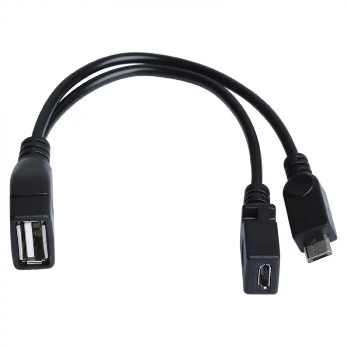 Micro USB Erkek - USB 2.0 Dişi, Micro USB Dişi OTG Y Kablo DK-CB-MICROTG2Y