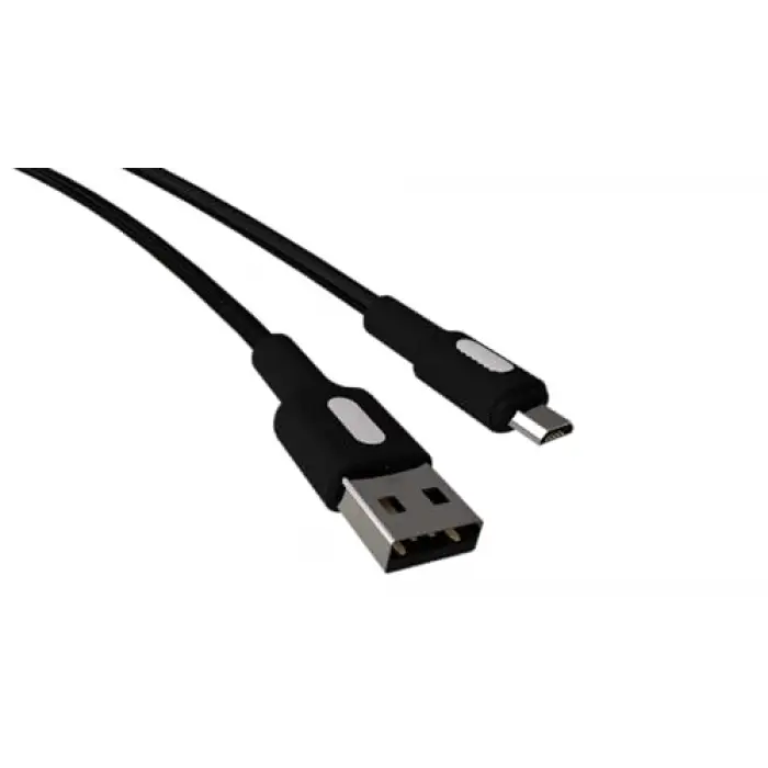 Micro USB Hızlı Şarj Kablosu Siyah + Beyaz/Siyah Uç 120 CM