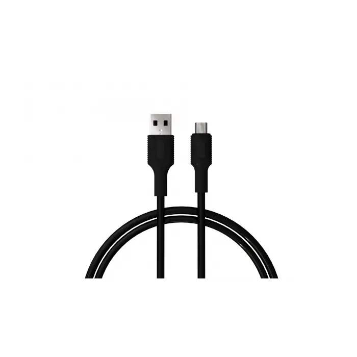 Micro USB Hızlı Şarj Kablosu Siyah + Siyah Uç 150 CM