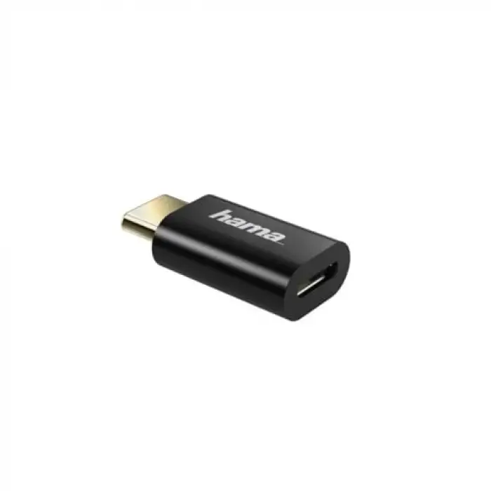 Micro USB Soket - USB -C Fiş Adaptörü, Siyah