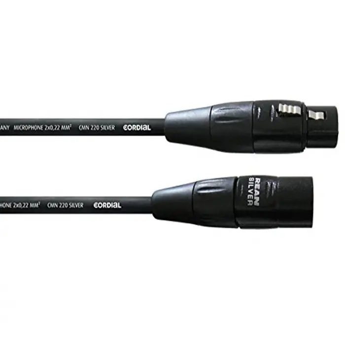 micro Xlr Mikrofon Kablosu, 50 cm, Simetrik, Rean, Gümüş