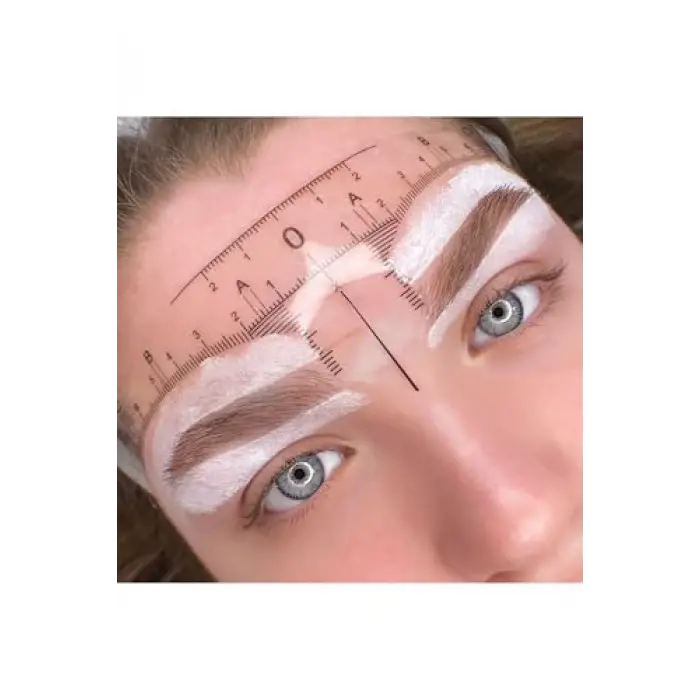 Microblading Tek Kullanımlık Yapışkanlı Kaş Cetveli, 10 Adet