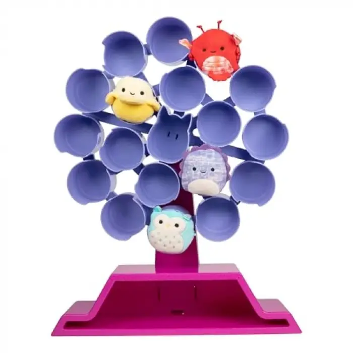 Micromallows SQMM0044 Dönme Dolap Ekranı, 4 Mini Peluş Figür, 6,5 cm