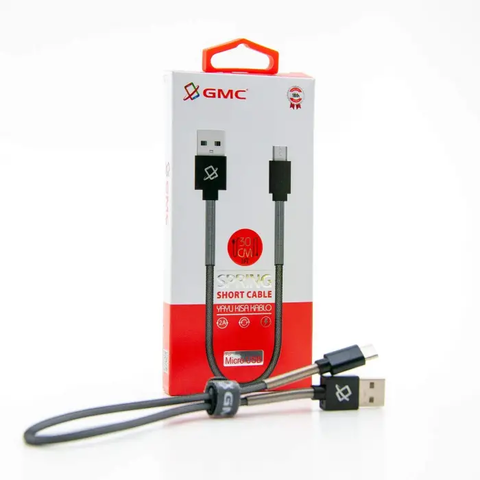 Mikro Uç USB Yaylı Kısa USB Kablo