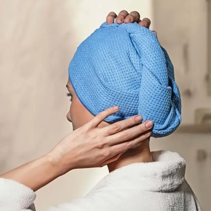 Mikrofiber Saç Bonesi - Mavi