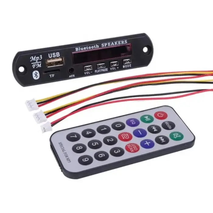 Mikrofonlu Bluetooth Radyo, USB, AUX, SD Kart, Mp3 Çalar, 12 V