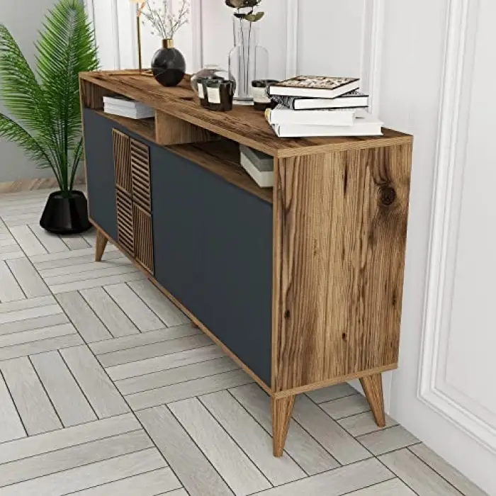 Milan 160cm Konsol (CEVİZ/ANTRASİT)