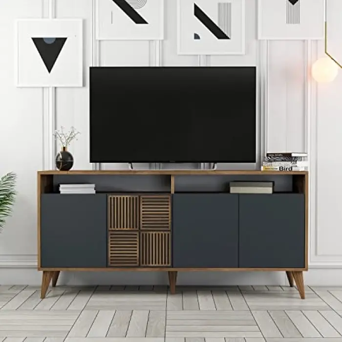 Milan 160cm Konsol (CEVİZ/ANTRASİT)