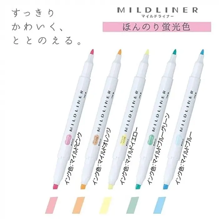 Mildliner 5C-N seti, işaretleme kalemleri