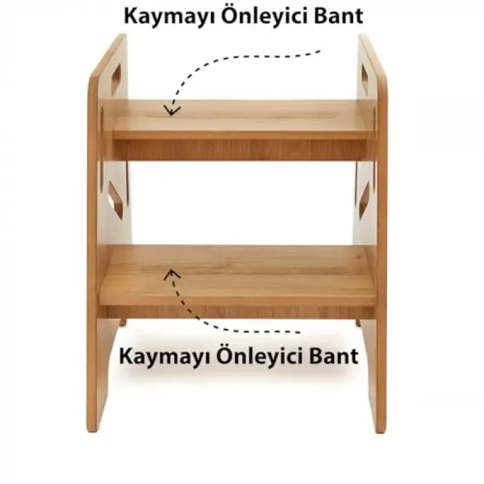 Minera Çocuk/Yetişkin Montessori Ahşap Basamak, Yükseltici, Tabure