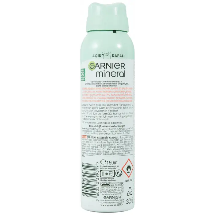 Mineral Hyaluronik Bakım Sprey Deodorant, 150 ml