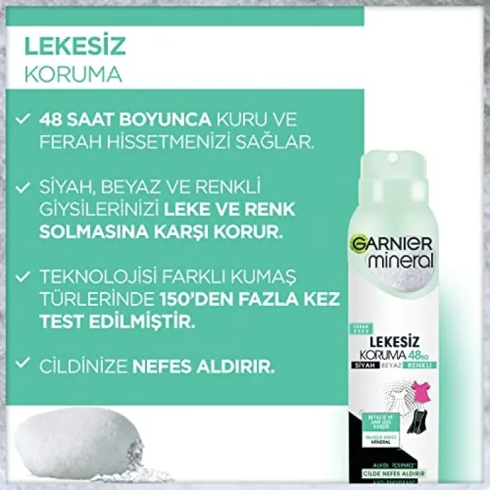Mineral Lekesiz Koruma Deodorant 150ml