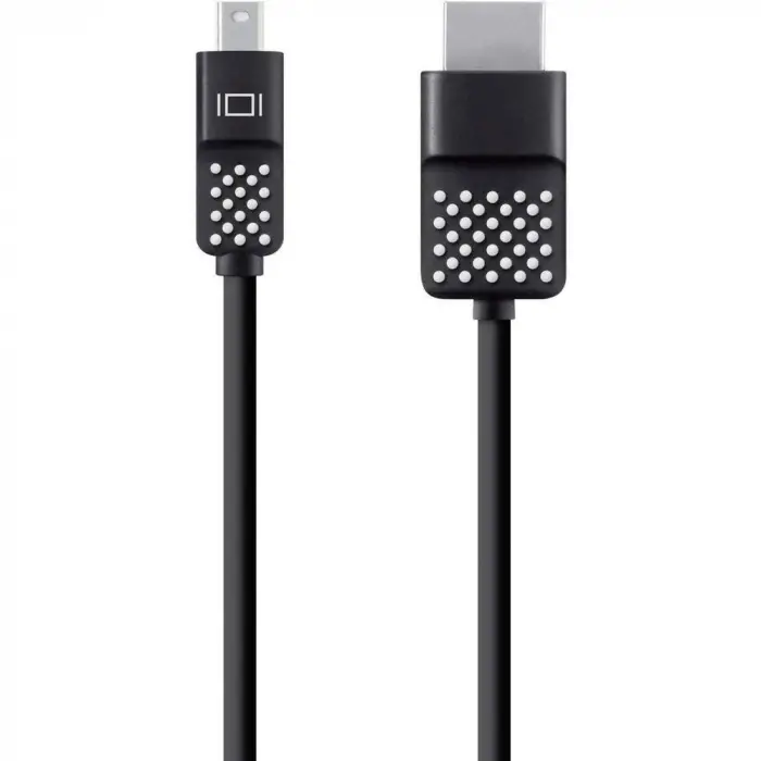 Mini 1.8 m Display Port to HDMI Cable siyah