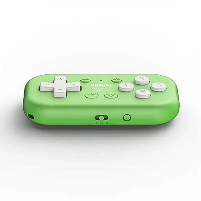 Mini Bluetooth Gamepad, Switch, Android ve Raspberry Pi Uyumlu, Yeşil, Klavye Modu Destekli