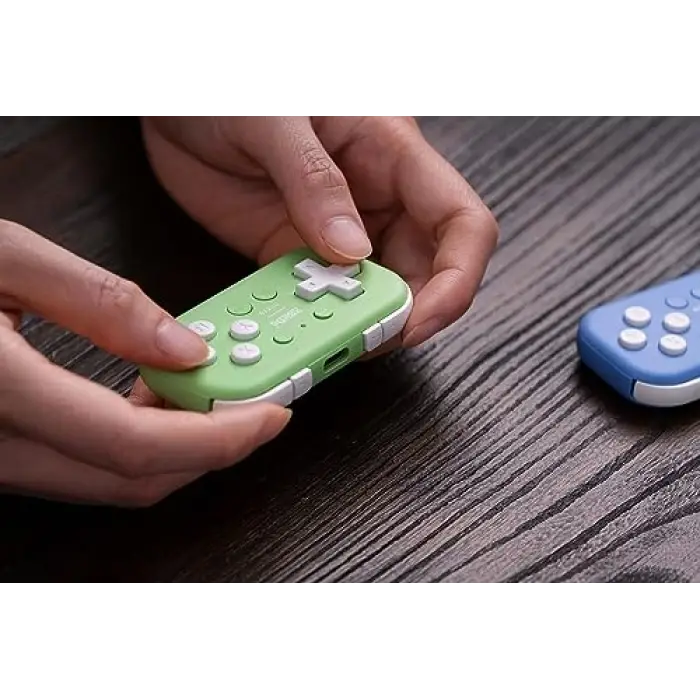 Mini Bluetooth Gamepad, Switch, Android ve Raspberry Pi Uyumlu, Yeşil, Klavye Modu Destekli