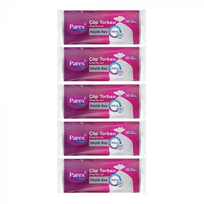 Mini boy güçlü çöp torbası, 5li paket