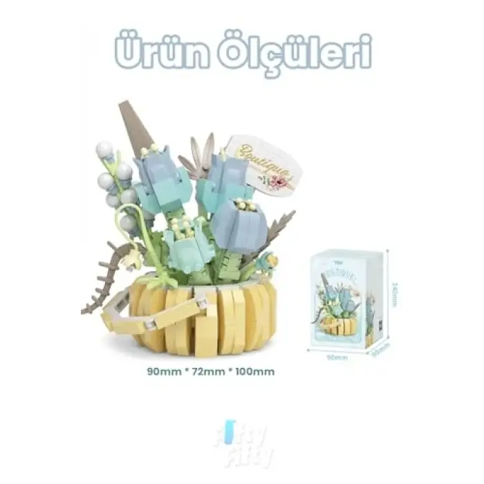 Mini Çiçek Buketi 529 Parça Oyuncak Yapım Seti FFP1092