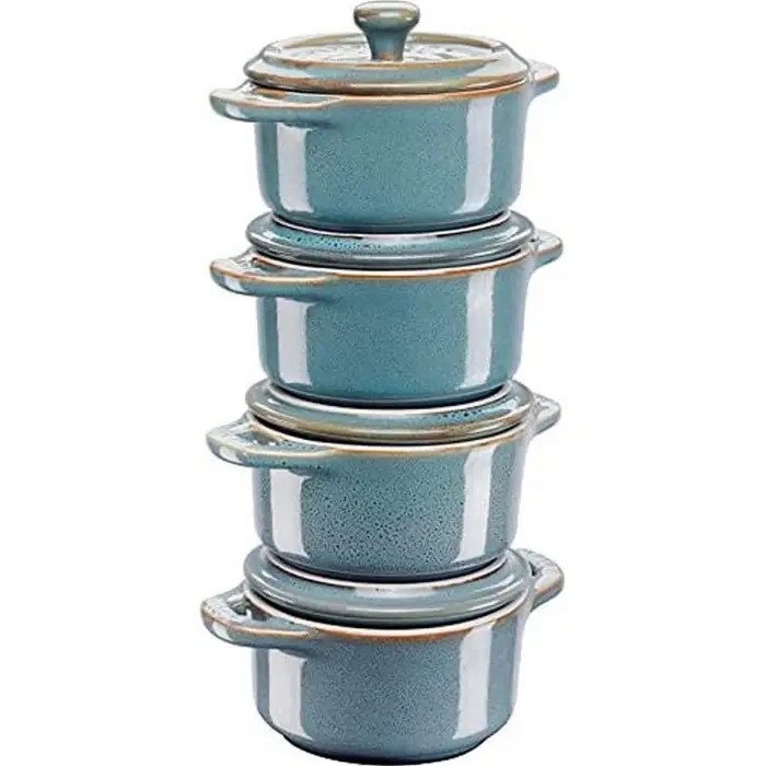 Mini Cocotte Set, 4lü, Yuvarlak, Ceramic By