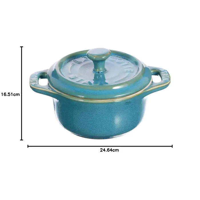 Mini Cocotte Set, 4lü, Yuvarlak, Ceramic By