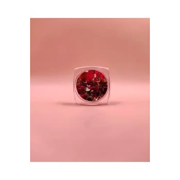 Mini Doğal Jel Glitter - Colorful Hearts 5Ml