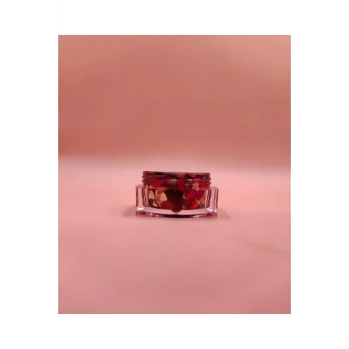 Mini Doğal Jel Glitter - Colorful Hearts 5Ml