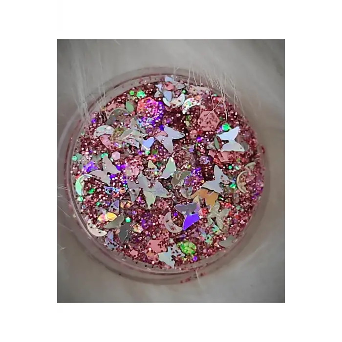 Mini Doğal Jel Glitter - Kiraz Çiçeği Kelebek