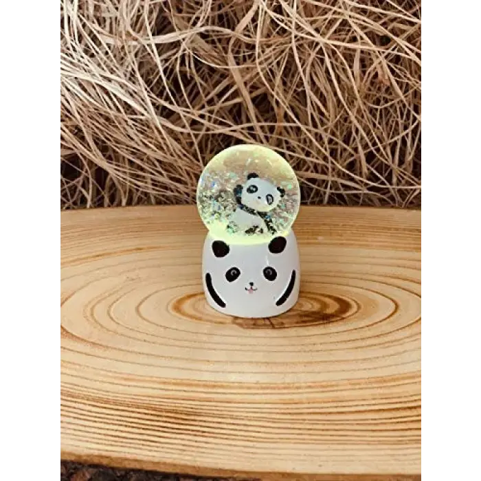 Mini Işıklı Panda Kar Küresi