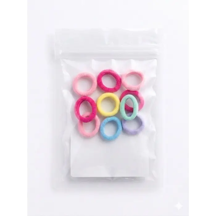 Mini Lastik Toka, 10lu, Karma Renkler
