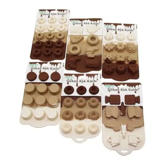 Mini Muffin Kek Kalıbı - Silikon - Karışık Model