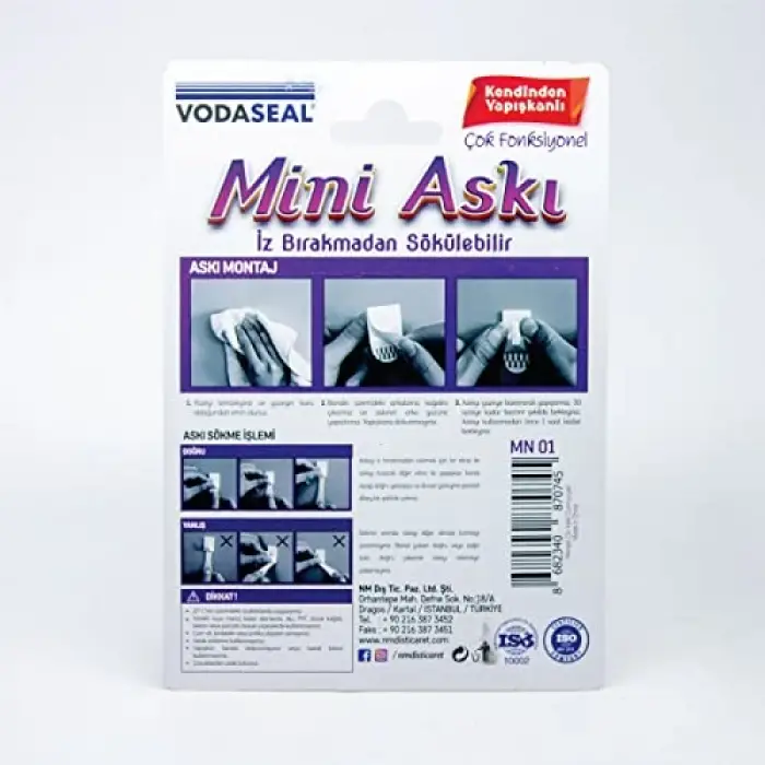 Mini Şeffaf Askı, 20li Paket