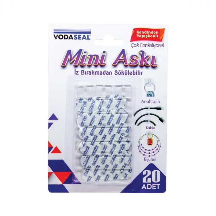 Mini Şeffaf Askı, 20li Paket
