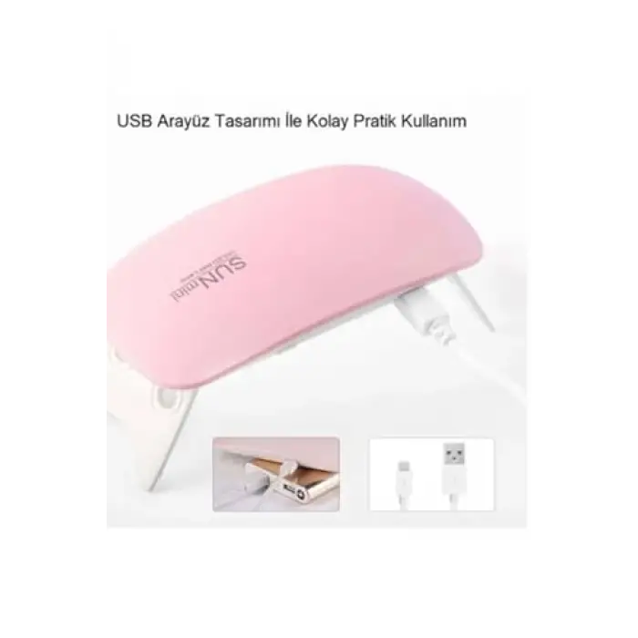 Mini Seyahat Tipi USB UV LED Oje Kurutucu, Mor Işık