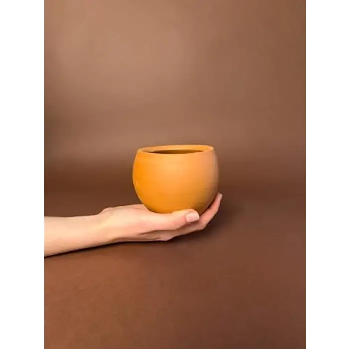 Mini Toprak Saksı 9 cm Yuvarlak Form