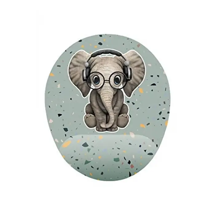 Minik Sevimli Fil Bilek Destekli Mouse Pad