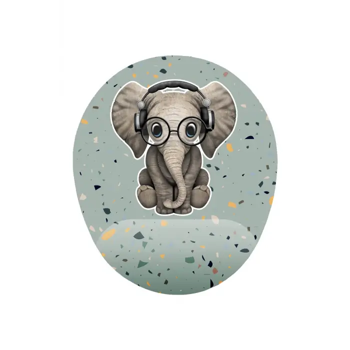 Minik Sevimli Fil Bilek Destekli Mouse Pad