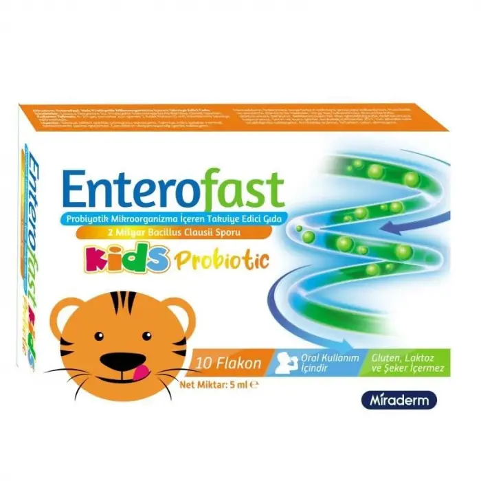 MİRADERM Enterofast Kids Probiotic 10 Flakon