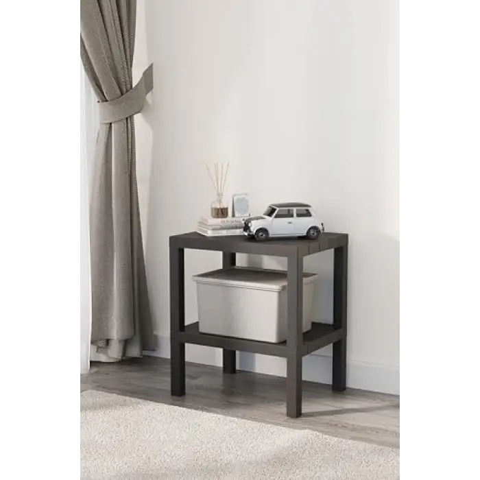Mithra Life 2 Katlı Plastik Siyah Banyo Mutfak Rafı MIT1055