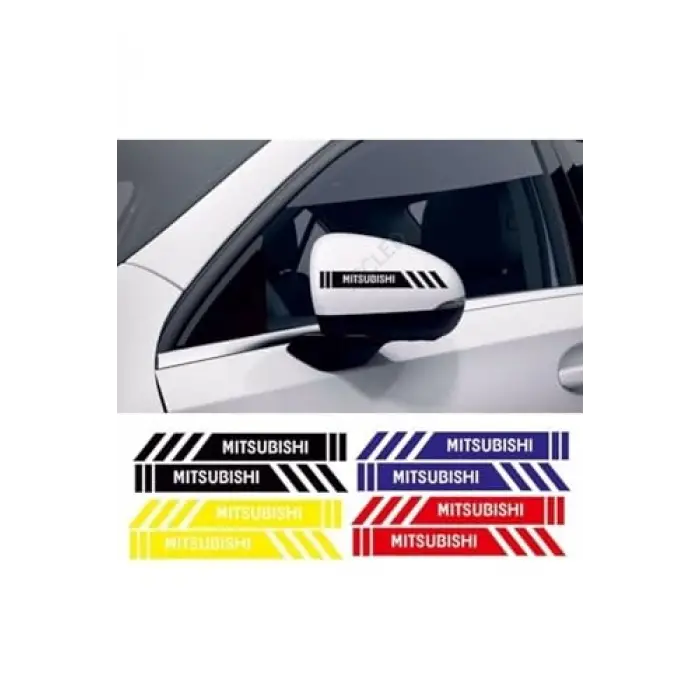 Mitsubishi ayna sticker etiket şerit