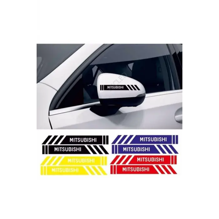 Mitsubishi ayna sticker etiket şerit