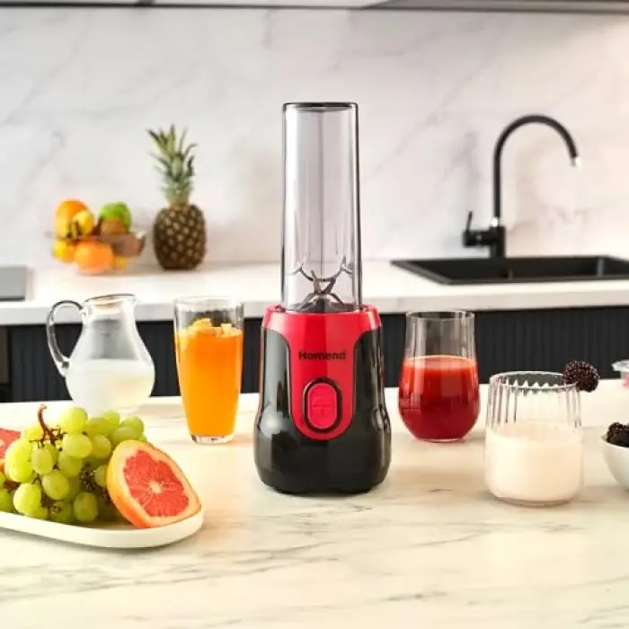 Mixfresh 7026H Kişisel Smoothie Blender Siyah Kırmızı