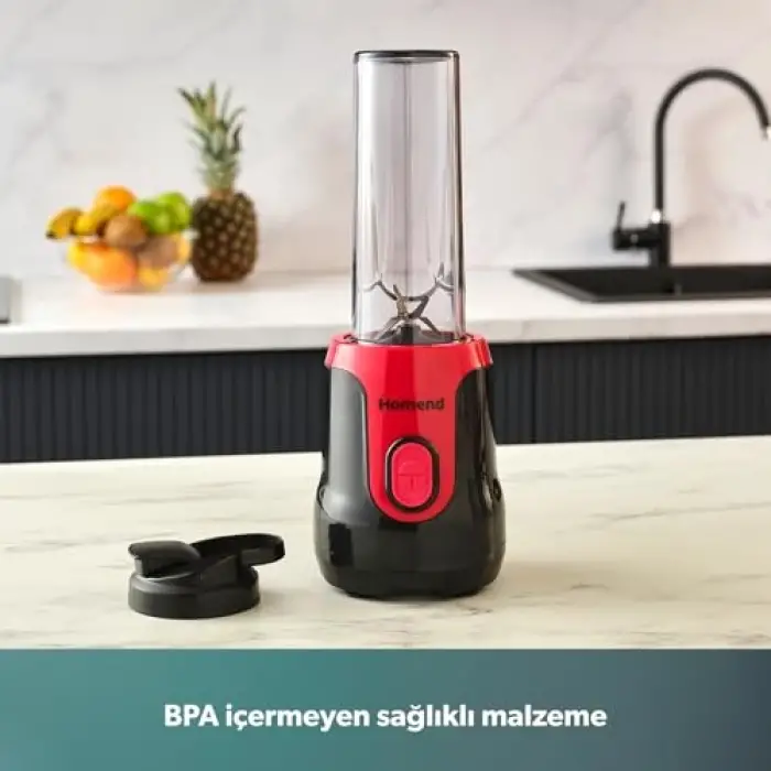 Mixfresh 7026H Kişisel Smoothie Blender Siyah Kırmızı