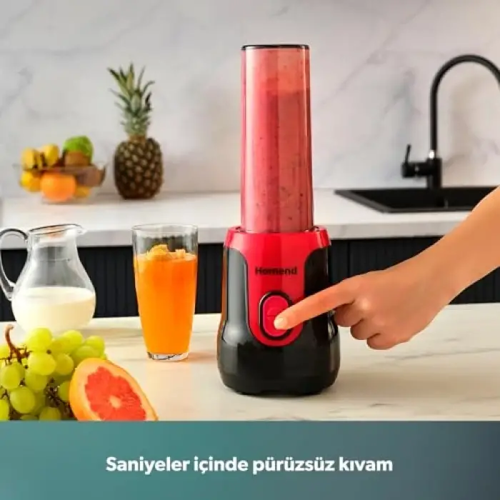 Mixfresh 7026H Kişisel Smoothie Blender Siyah Kırmızı
